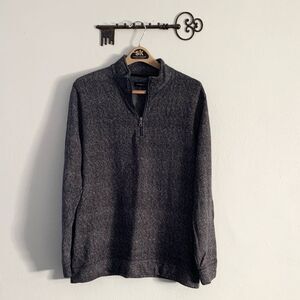 Men's Gray Half-Zip Sweater